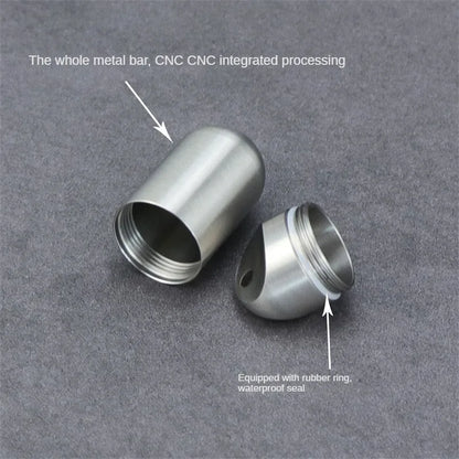 Portable Waterproof Metal Capsule Box – Mini Stainless Steel Pill Case Holder for Medicine, EDC Tool, and Seal Bottle