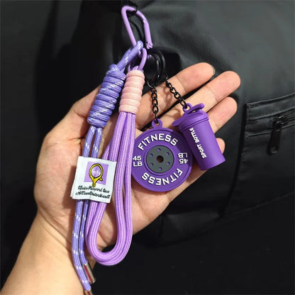 Fitness Keychain - Gym Lover Sports Charm for Workout Bags & Water Bottles