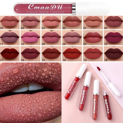 Sexy Long-Lasting Velvet Matte Lip Gloss – Waterproof, Non-Stick Red Liquid Lipstick for Women