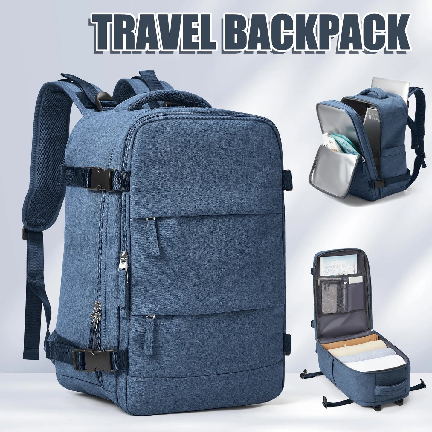 Travel Backpack 40x20x25cm – Cabin Bag for Ryanair, Airplane Carry-On, School, Laptop & Leisure, Women & Men