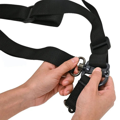 Adjustable MS4 Rifle Sling — QD Metal Swivel, 2-Point Tactical Nylon Strap for Airsoft, Hunting & Multi-Mission Weapon Use