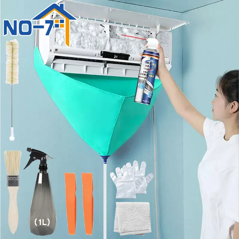 Leak-proof Air Conditioning Cleaning Kit - Complete Set with Disassembly-Free Clean Tools and Water Pipe