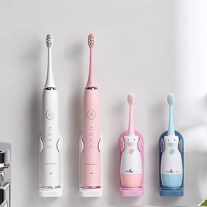 Adjustable Silicone Toothbrush Holder - Non-slip Wall Mount for Electric Toothbrushes ( Adapts to 99% of Models )