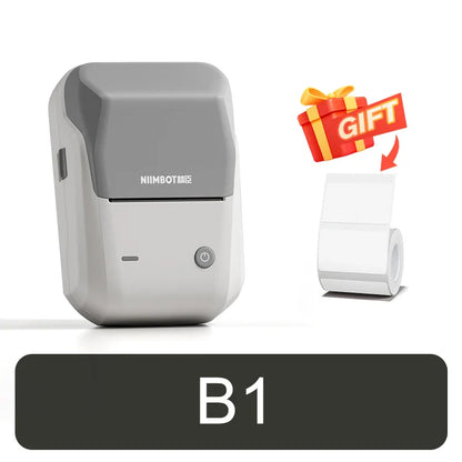 NIIMBOT B1 Portable 2-Inch Thermal Label Printer – Mini Bluetooth Adhesive Sticker Maker for Smartphone & PC