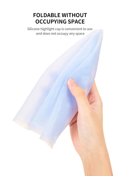 Silicone Hair Highlighting Cap with Hook Needle – Reusable Hair Dye Set for Salon & Professional Hair Coloring