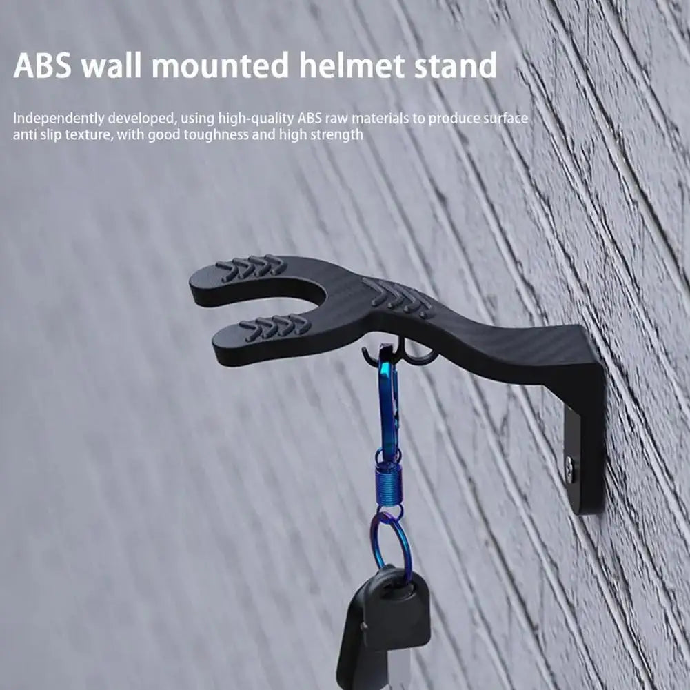 Motorcycle Helmet Holder Wall Mount - Head Gear Hook & Hat Hanger Stand for Helmets, Football & Bicycle Caps