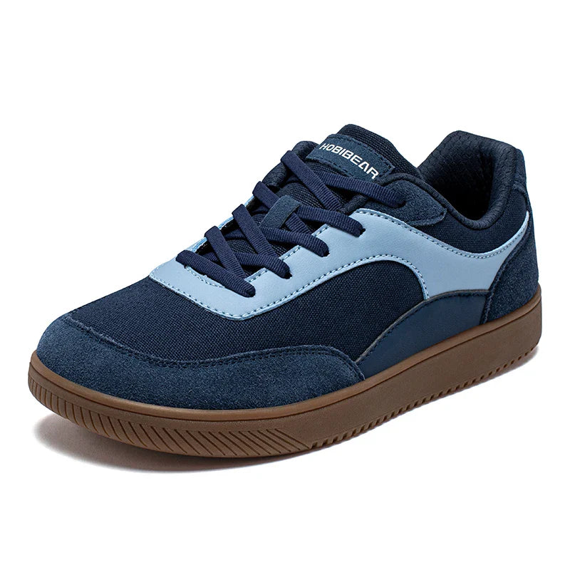 HOBIBEAR Unisex Wide Toe Sneakers — Minimalist Non-Slip Lace-Up Mesh Casual Shoes for Men & Women