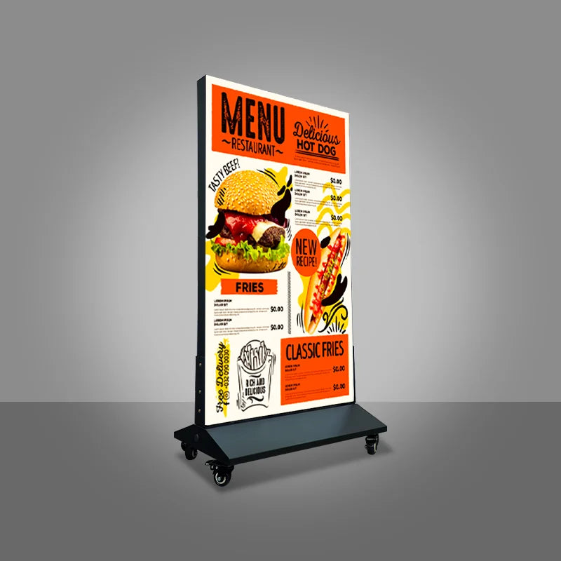 60x120cm Double-Sided LED Fabric Light Box Sign – Large Illuminated Poster Frame for Shop Advertising & Display