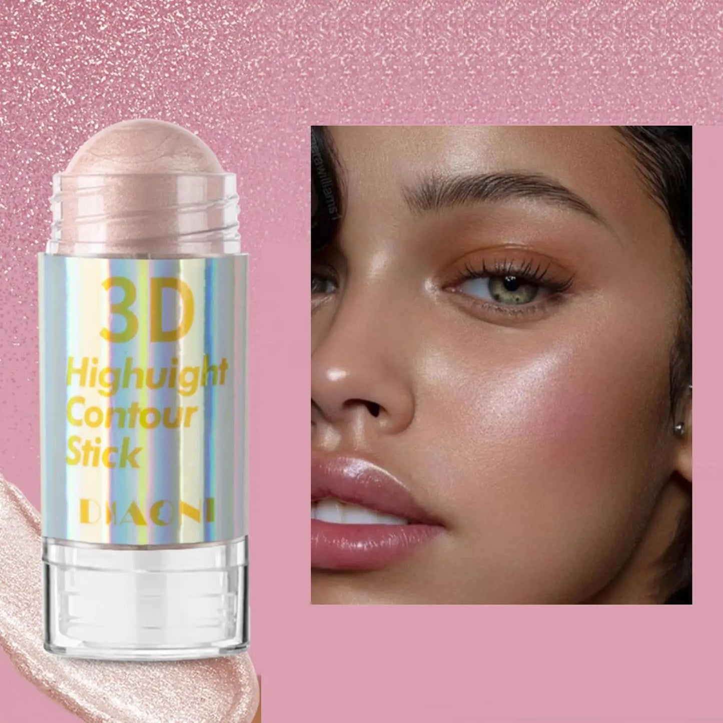 6-Color 3D Highlighter Stick – Face Brightening, Contour, Bronzer & Shimmer Concealer Cream
