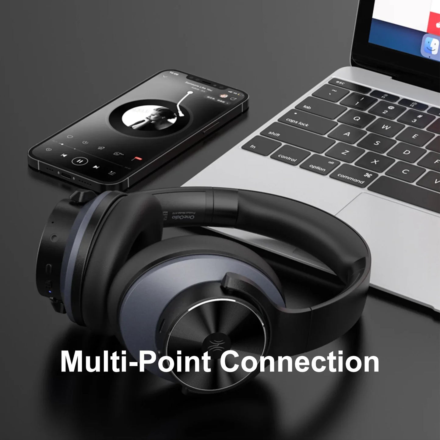 Oneodio A10 Bluetooth 5.4 Headphones - Hybrid Active Noise Cancelling, Hi-Res Audio, Over-Ear Wireless Headset with 5-Mic ANC