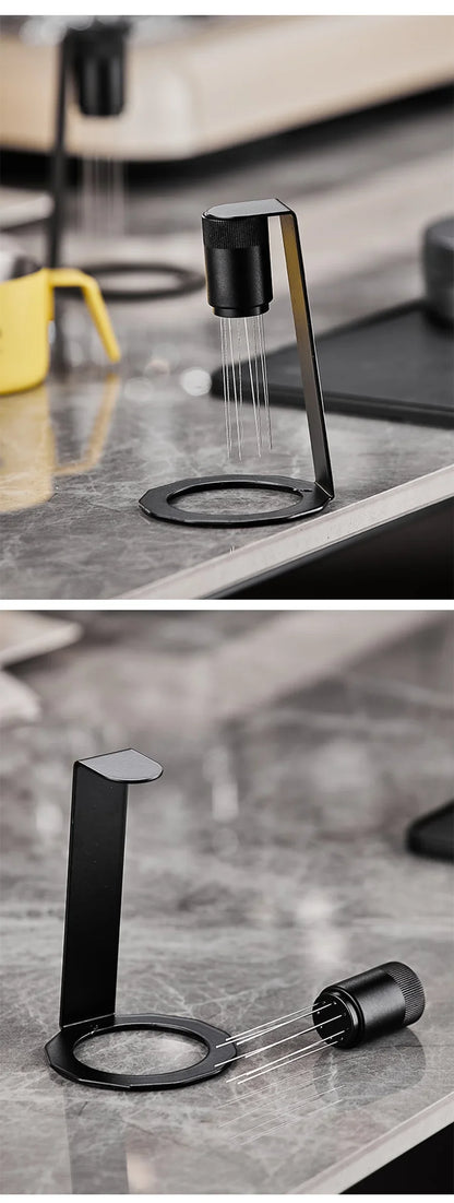 WDT Espresso Coffee Stirrer Tool with 8 Needles & Magnetic Stand – Barista Coffee Distribution Tool
