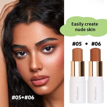 MAXFINE Foundation Stick – Long-Lasting, Blendable Creamy Formula for Shine-Free, Natural Finish – Cruelty-Free