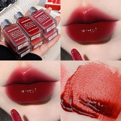 6-Color Water Mirror Gloss Lip Glaze – Long-Lasting, Hydrating, Moisturizing Liquid Lipstick