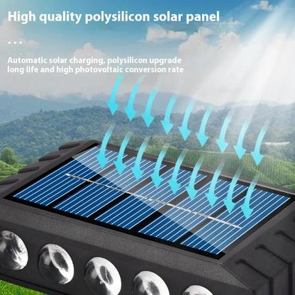 4/6/8/10 LED Solar Wall Lamp - Waterproof Up & Down Outdoor Light for Garden, Yard, Fence & Landscape Decor