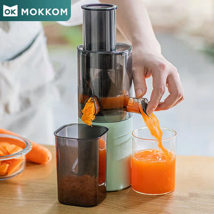Mokkom Mini Slow Juicer — Full-Automatic Household Juicer with Residue Separation, Multifunctional Fruit & Vegetable Juicer