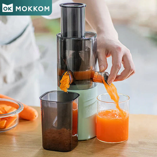 Mokkom Mini Slow Juicer — Full-Automatic Household Juicer with Residue Separation, Multifunctional Fruit & Vegetable Juicer