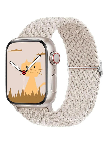 Elastic Braided Solo Loop Apple Watch Band – Adjustable Stretch Strap for Series SE, 5–11 & Ultra 3 (40mm–49mm)