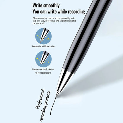 Digital Voice Recorder — 64GB/128GB Portable Professional Sound Dictaphone, Voice-Activated Audio Recording Pen & MP3 Player