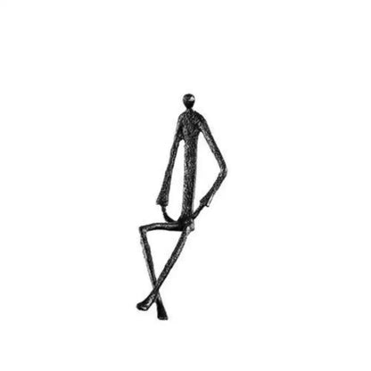 Abstract Human Body Metal Sculpture - Modern Desktop Ornament & Home Decor