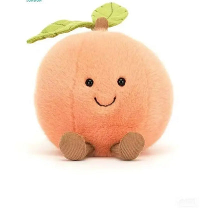 Kawaii Peach with Legs Doll – Smiling Face Fruit Cosplay Cushion, Sofa Decor, Perfect for Kids' Birthday Gifts