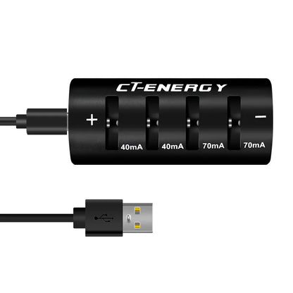 LIR2032H, LIR2032, LIR2025, LIR1632 Lithium Battery Charger – 4-Slot USB Quick Charger for 3.6V/3.7V Batteries