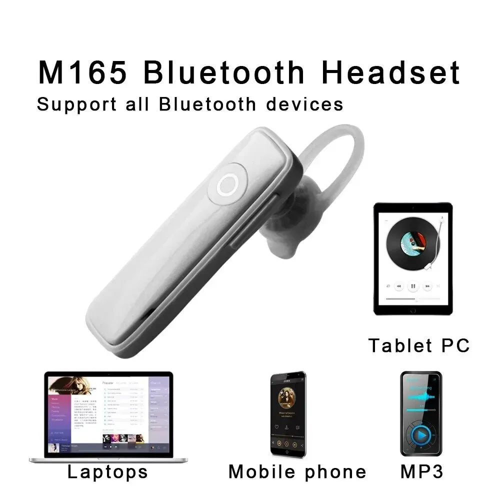 Bluetooth Stereo Wireless Earplug Headset – Noise Reduction Unilateral TWS Mini Portable M165 4.0 Sports Earphones for Business