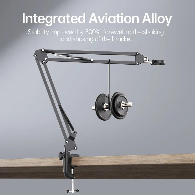 RIEVBCAU Flexible Microscope Arm Stand – Adjustable Metal Bracket, Coin Microscope Mount for DM4, DM7, DM9, MS1, MS3