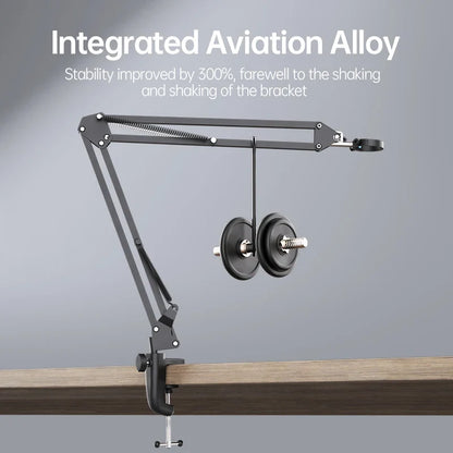 RIEVBCAU Flexible Microscope Arm Stand – Adjustable Metal Bracket, Coin Microscope Mount for DM4, DM7, DM9, MS1, MS3