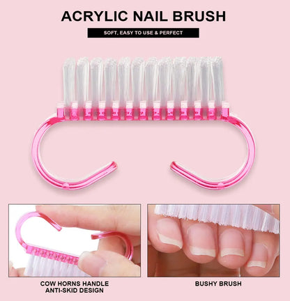 Nail Acrylic Powder and Liquid Monomer Kit – Crystal Nail Glitter, 3D Nail Tips, Carving Tools for Nail Art Decoration