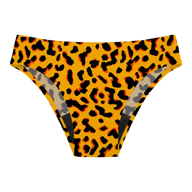 Teen Girls Seamless 4-Layer Leakproof Period Swim Bikini — Fast-Absorb Menstrual Beachwear