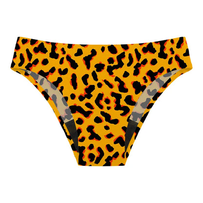 Teen Girls Seamless 4-Layer Leakproof Period Swim Bikini — Fast-Absorb Menstrual Beachwear