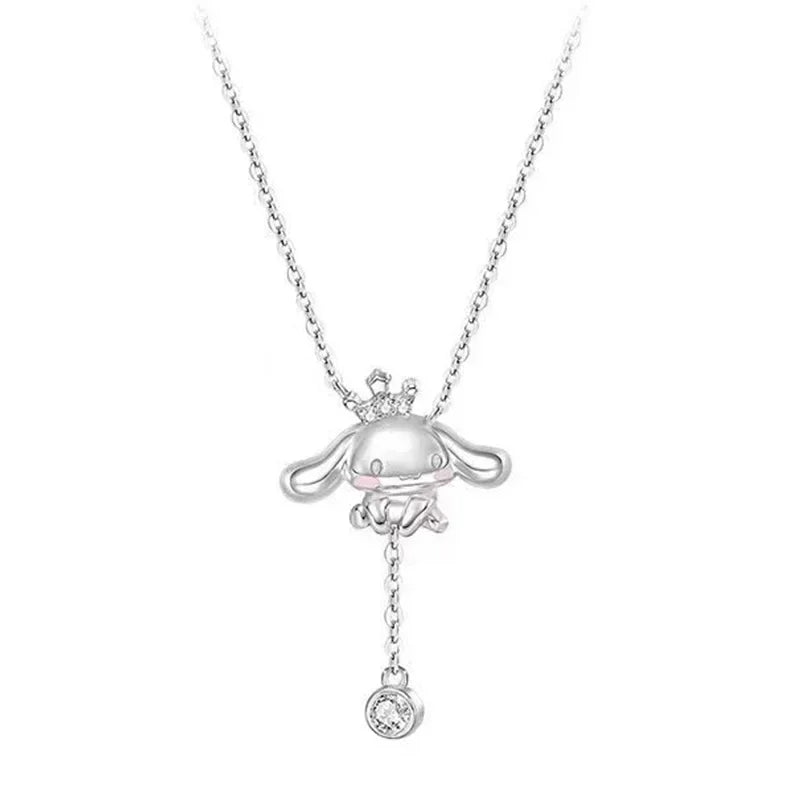 Sanrio Hello Kitty Necklace – Diamond Pendant Clavicle Chain for Girls | Birthday & Holiday Gift