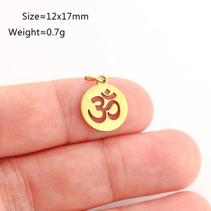 5PCS Animal Claw Charms Set – Stainless Steel Cat, Elephant, Hummingbird & Yoga DIY Pendants for Necklaces & Earrings