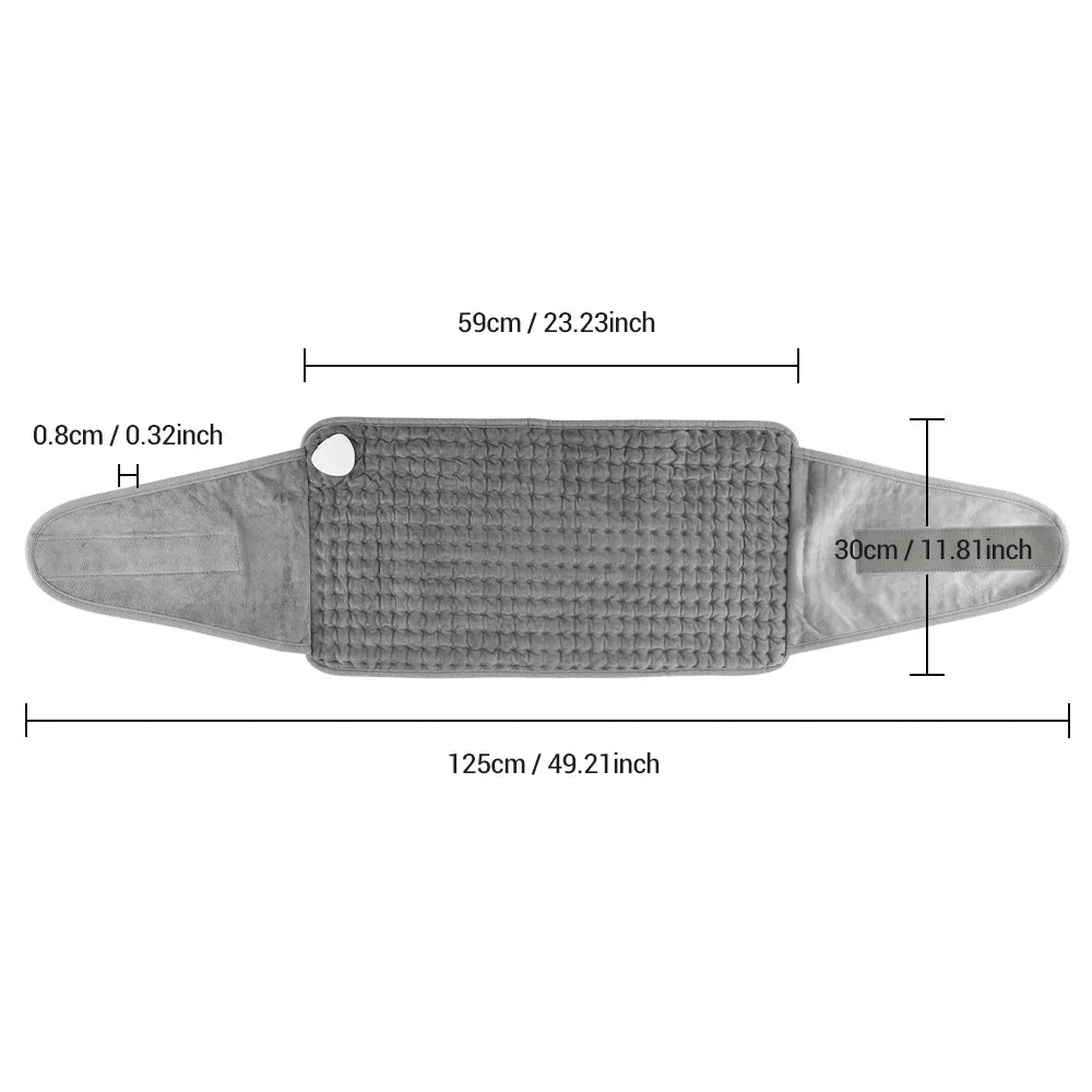Electric Heating Waist Belt - Adjustable Temperature Control Thermal Pad for Back and Hand Warming, Ideal for Office and Home