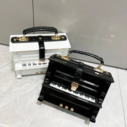 Luxury Designer Piano-Shaped Handmade Crossbody Shoulder Bag for Women – Elegant Purse, Messenger & Banquet Bag