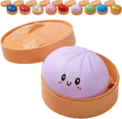 a2027 Glitter Dumpling Squishy – Sensory Squeeze Toy with Box for Stress Relief