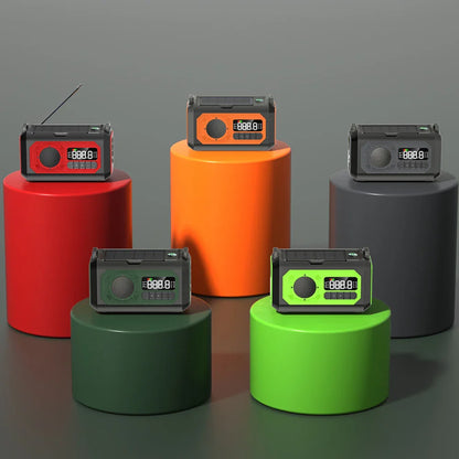 12000mAh AM/FM/NOAA Weather Radio – Solar Hand Crank Portable Emergency Radio with 2 Solar Panels, Reading Lamp for Camping