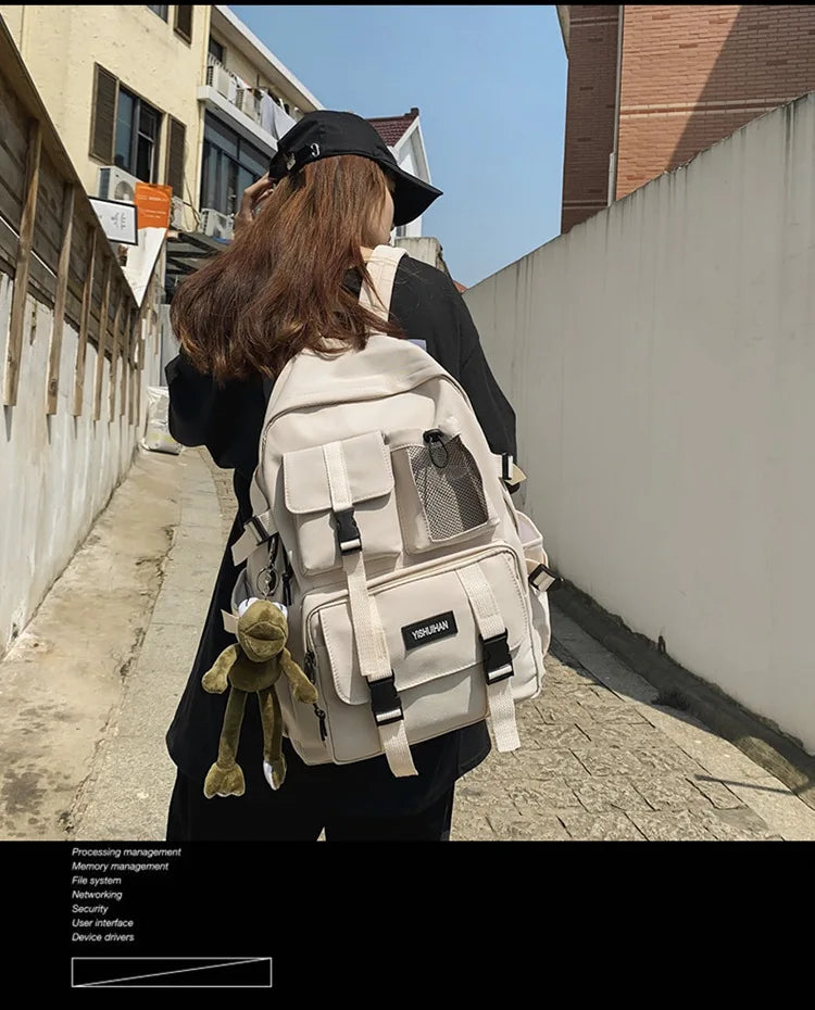 Multifunctional Teen Laptop Backpack – High-Quality Canvas School Bag for Boys & Girls