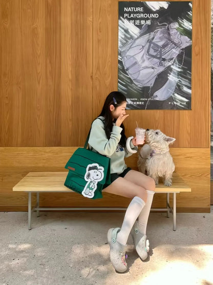 New Snoopy Tote Bag | Large Capacity Casual Shoulder Bag for Girls, Travel & Everyday Use