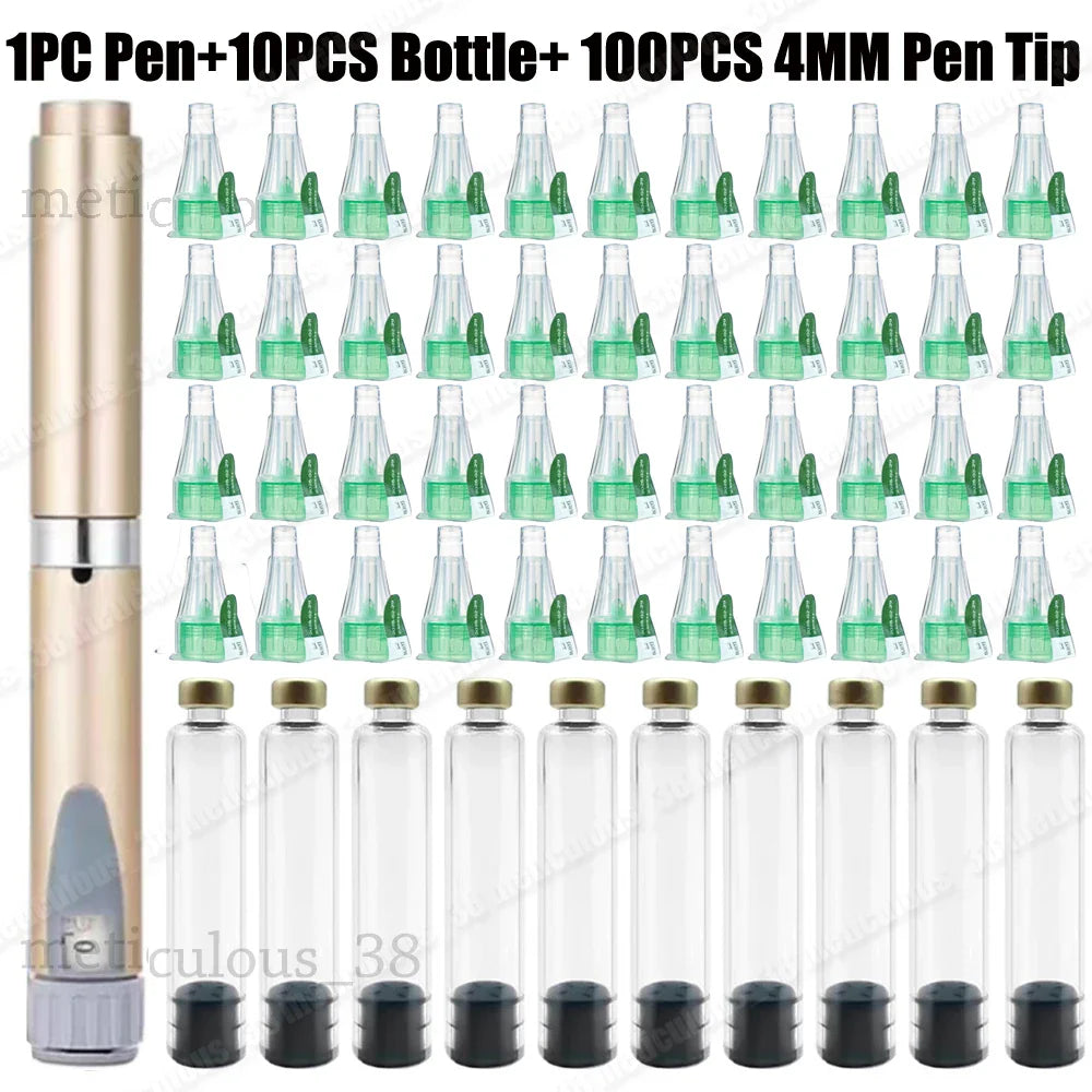 Magic Pen 3ml Empty Cartridge Kit — 4mm Pen Tip Cassette Bottle for Lilly Insulin Pen, Sterile Individual Packaging