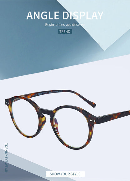 ZENOTTIC 2025 Retro Reading Glasses – Anti-Blue Light Blocking Eyeglasses for Women & Men, Diopter 0 to 4.0