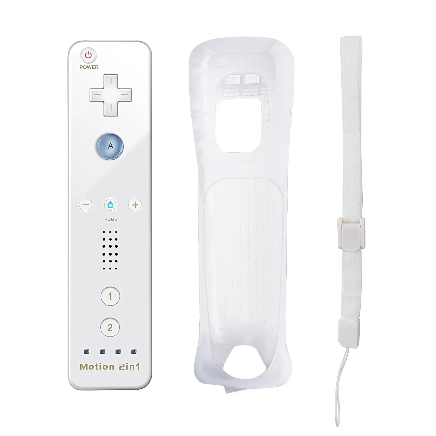 2-in-1 Nintendo Wii Controller Set — Wireless Motion Plus Gamepad with Silicone Case