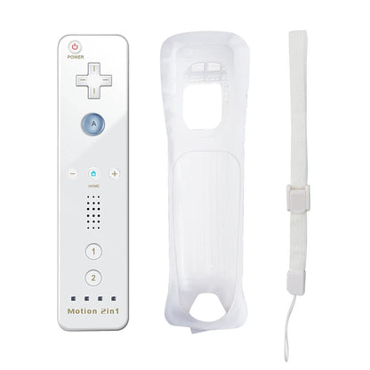 2-in-1 Nintendo Wii Controller Set — Wireless Motion Plus Gamepad with Silicone Case