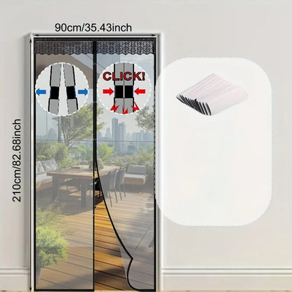 Magnetic Door Curtain Mosquito Net — Anti-Insect Fly Screen for Windows, Punch-Free Invisible Mesh