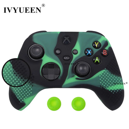 IVYUEEN MixColor Protective Silicone Case for Xbox Series S/X Controller — Thumbstick Grip Caps & Gamepad Cover
