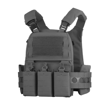 Tactical Vest Ferro Plate Carrier V5 – Military Hunting Airsoft Body Armor with Portable MOLLE System & Triple Magazine Pouch