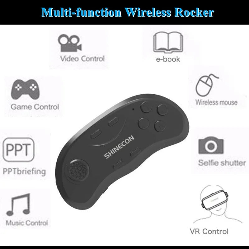 Blu-Ray VR Glasses – HD IMAX 3D Virtual Reality Headset with Huge Screen, Google Cardboard, Phone & Game Joystick Support