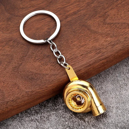 Creative Gear Head Keychain – Speed Gearbox & Turbo Hub Brake Disc Pendant for Car Keys, Shock Absorber Keyring