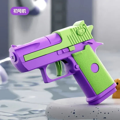 Mini Desert Eagle Water Gun – Mechanical Continuous Firing Small Pistol for Kids, Summer Beach & Pool Toy