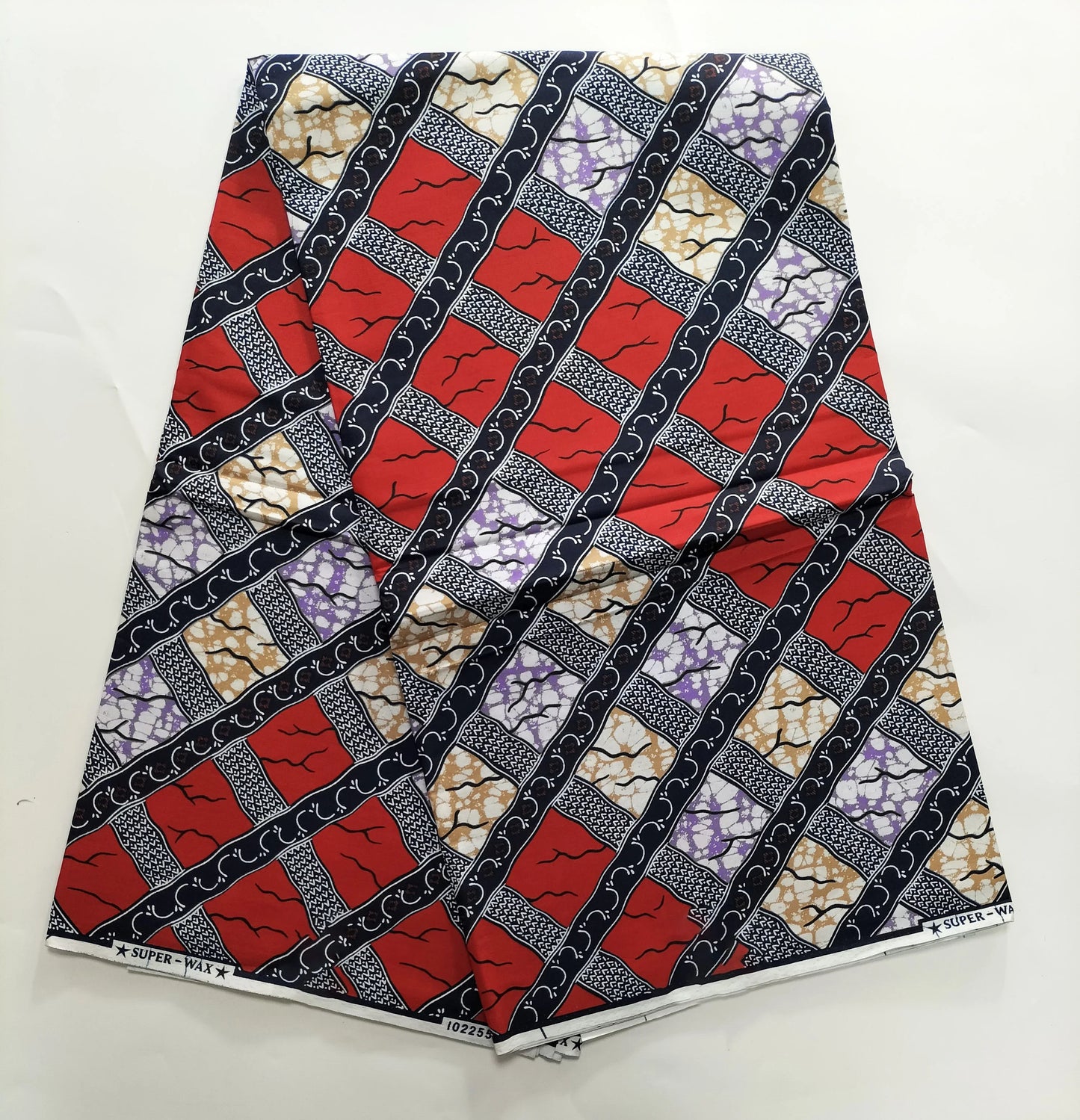 African Real Wax Print Fabric - 100% Cotton Nigerian Ankara Sewing Material for Party Dresses